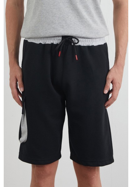 Fitilli Beli Bağlamalı Kargo Cepli Şort