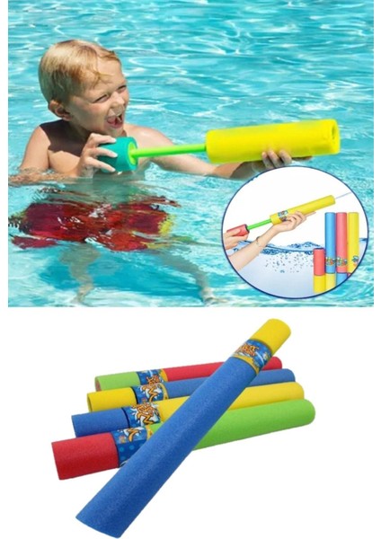 Turuncu Süngerli Pompalı Su Tabancası, 50 Cm, Eğlence ve Su Oyunları Için Ideal modelleri