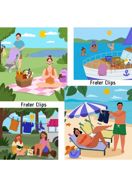 Pembe 4'lü Büyük Boy (14 Cm) Plaj Havlu Tutucu ve Sabitleyici Set fırsatları