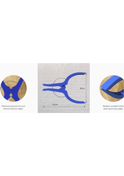 Pembe 4'lü Büyük Boy (14 Cm) Plaj Havlu Tutucu ve Sabitleyici Set