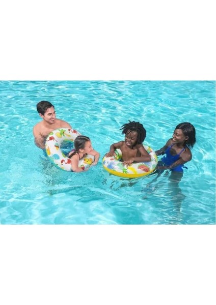 3-6 Yaş Çocuklar Için Meyve Desenli Su Simidi, 61 Cm, Renkli, Havuz Eğlencesi indirimleri