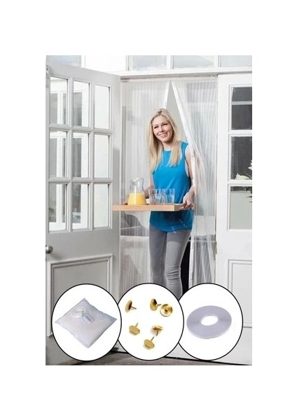 Mıknatıslı Kapı Sinekliği Tül Perde 105 x 205 cm (5047)