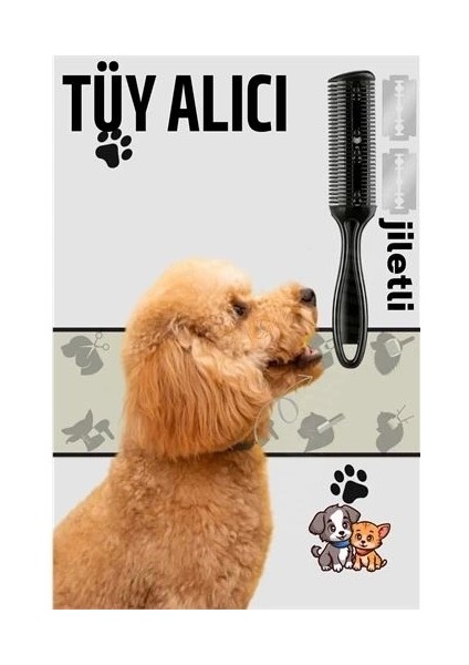 Kedi ve Köpek Çift Jiletli Tüy Alma Tarağı