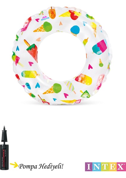 Dondurma Desenli Çocuk Havuz ve Deniz Simiti, 61 Cm, 6-10 Yaş Için Mükemmel Seçim