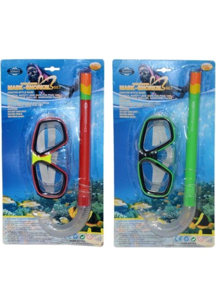 Turuncu Gözlük ve Şnorkel Seti, Deniz Macerası Için Renkli Takım fiyatları