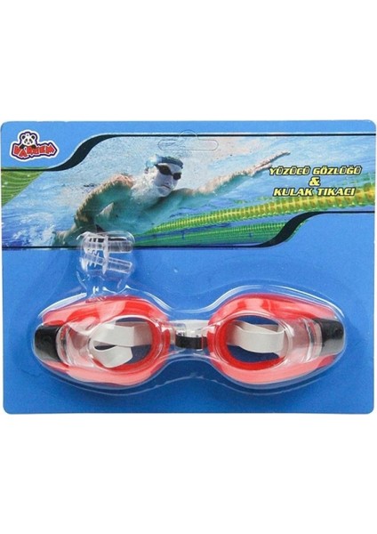 Beyaz Yüzücü Gözlüğü ve Kulak Tıkacı Seti, Suya Dayanıklı, Konforlu ve Şık Tasarım