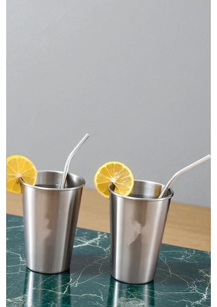 Paslanmaz Çelik Pipet Seti 5 Parça Çelik Içecek Çubuğu Pipet Fırçası modelleri