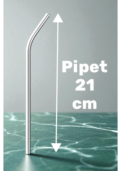 Paslanmaz Çelik Pipet Seti 5 Parça Çelik Içecek Çubuğu Pipet Fırçası fırsatları