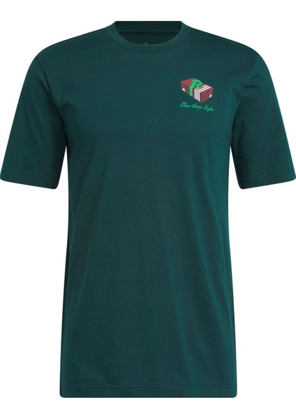 M Hldy Gftbox T Koyu Yeşil Bisiklet Yaka Normal Düz Erkek T-Shirt JN2498