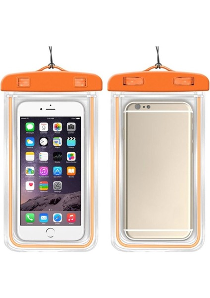 Turuncu Su Geçirmez Telefon Kılıfı, Sualtı Koruma ve Güvenlik Için Uygun