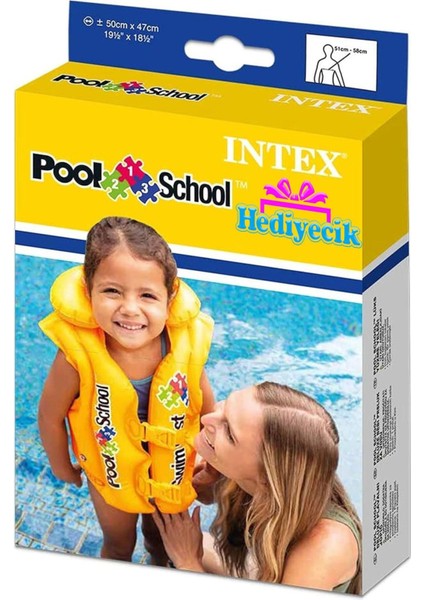 Çocuklar Için Renkli Yüzme Yeleği 3-6 Yaş, Havuz ve Deniz, 50X47 cm fırsatları