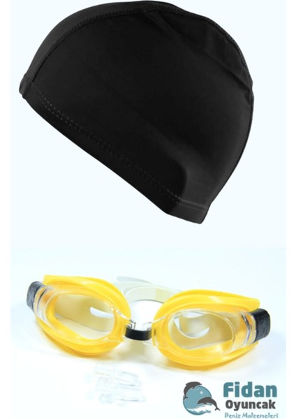 Renkli Yüzme Seti: Gözlük, Kulak Tıkacı ve Likralı Bone, Rahat ve Şık Kullanım