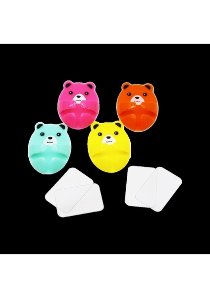 4 Parça Renkli Büyük Ayıcık Kablo Tutacak (5047)