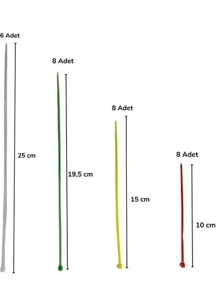 30 Parça Plastik Kablo Kelepçe Seti Kablo Düzenleyici Bağlama Bantları (5047) fırsatları