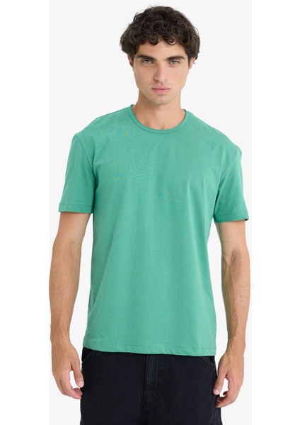 %100 Pamuk Regular Fit Bisiklet Yaka Kısa Kollu Ağır Kumaş Tişört D5481AX25SP modelleri