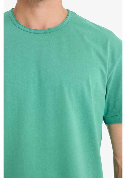 %100 Pamuk Regular Fit Bisiklet Yaka Kısa Kollu Ağır Kumaş Tişört D5481AX25SP indirimleri