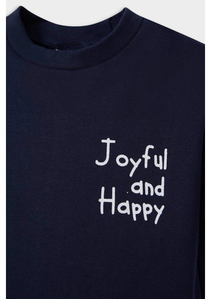 Erkek Bebek Bisiklet Yaka Baskılı Kısa Kollu Tişört F3917A525AU fiyatları