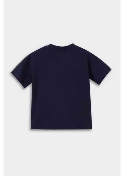 Erkek Bebek Bisiklet Yaka Baskılı Kısa Kollu Tişört F3917A525AU modelleri