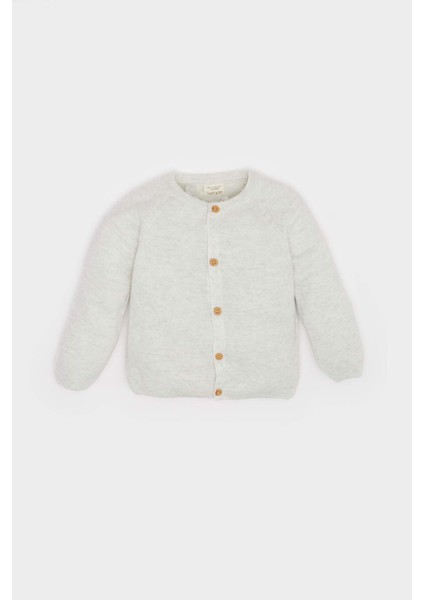 Erkek Bebek Bisiklet Yaka Düğmeli Triko Hırka A3833A525AU