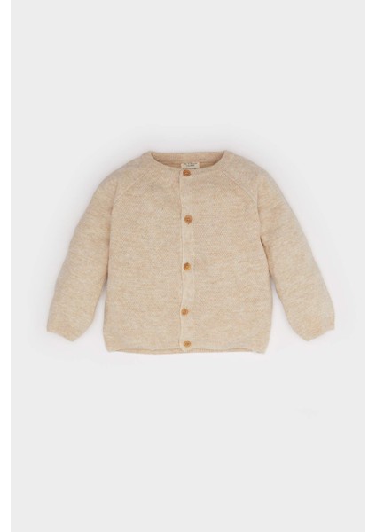 Erkek Bebek Bisiklet Yaka Düğmeli Triko Hırka A3833A525AU