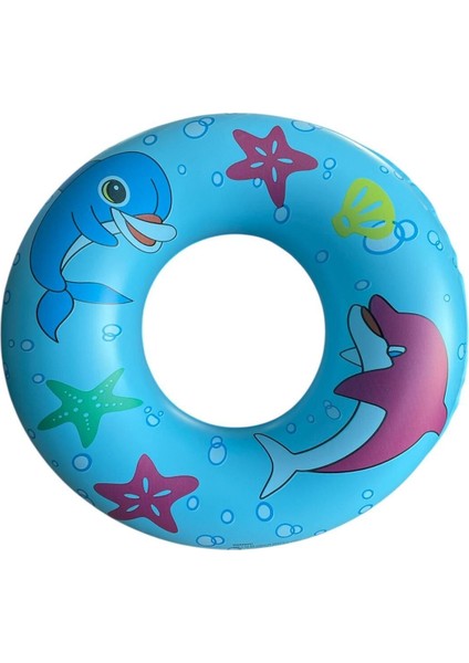 Renkli 50CM Deniz ve Havuz Şişme Yüzme Simidi, Eğlenceli ve Güvenli Kullanım
