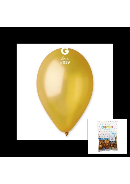 GM-110-39 Metalik - Altın Balon 11&amp;apos;&amp;apos; - 28CM - 100 Parça (5047)