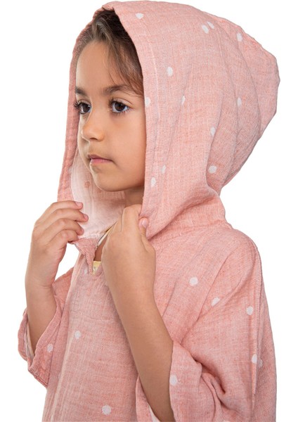 Pembe Müslin Panço Çocuk Plaj Elbisesi, Hafif ve Şık Yazlık Kıyafet modelleri
