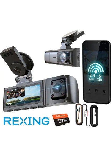 Rexıng R316 4K Gps Wı-Fı Arac Kamerası + 64GB Sd