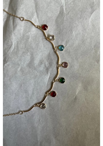 Renkli Yuvarlak Taşlı Kolye fiyatları