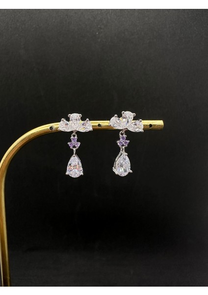 Damla Taş Sallantılı Ithal Gümüş Küpe modelleri