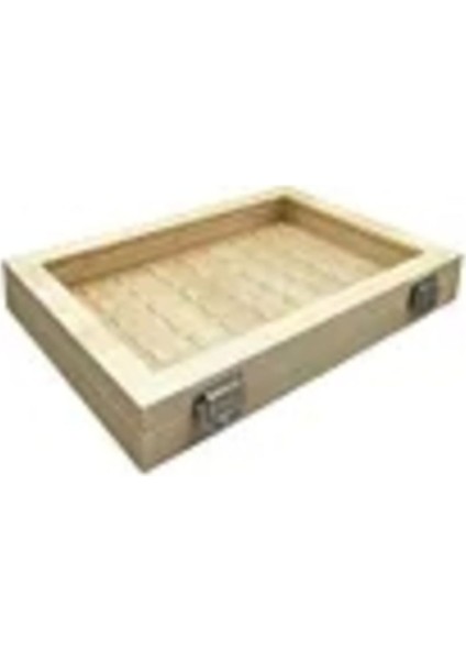 Krem Renkli Cam Kapaklı Deri Kumaş 34x24 cm Tırnaklı Yüzük Tablası fiyatları