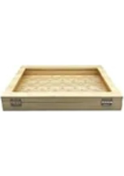 Krem Renkli Cam Kapaklı Deri Kumaş 34x24 cm Tırnaklı Yüzük Tablası fırsatları