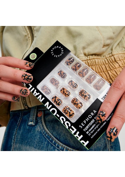 Çok Kullanımlık Takma Tırnak Seti - Jel Etkisi, Uzman Sonuç Tortoise Shell (4 Adet) fiyatları