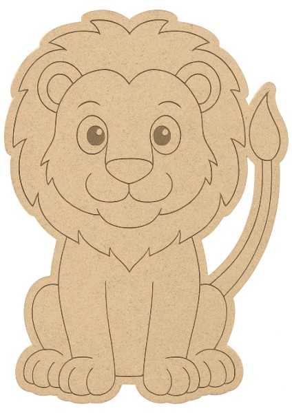 10 Adet Sevimli Aslan Ahşap Boyama Figürü – Okul Öncesi Dıy Etkinlik ve Sanat Aktivitesi