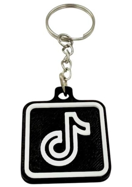 Nfc Anahtarlık - Tiktok Anahtarlık Siyah Model 2 (3,5 Cm)