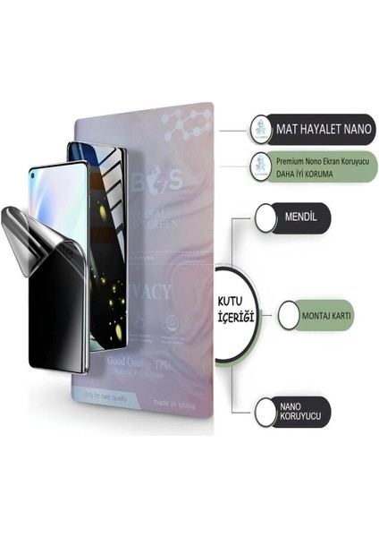 One Plus 6 Nano Ekran Koruyucu Ultra Ince Esnek - Mat Hayalet Umbos