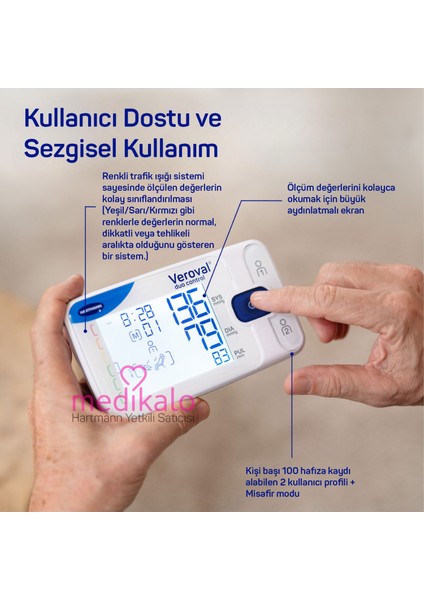 Veroval Duo Control Bluetooth Üst Koldan Tansiyon Aleti fırsatları