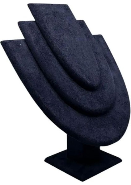 Ahşap Sardunya Takı Sergileme Mankeni, Lacivert, 21x25 cm