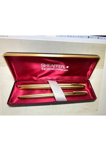Sheaffer 1970 Ler Altın Uçlu ve Altın Kaplama Kalem Takımı
