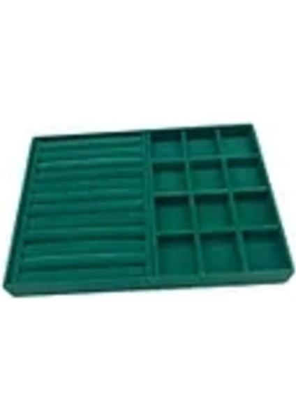 Yeşil Süet Kumaş Takı Sergileme Standı, Bölmeli Çekmece İçerikli Tasarım fiyatları