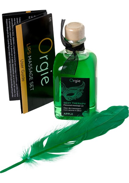 Lips Tatlı Oyun Seti ( Masaj Yağı), Elma, 100 ml