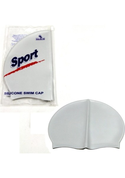 Beyaz Silikon Yüzücü Bonesi, Rahat ve Şık Tasarım, Suya Dayanıklı ve Hafif Kullanım