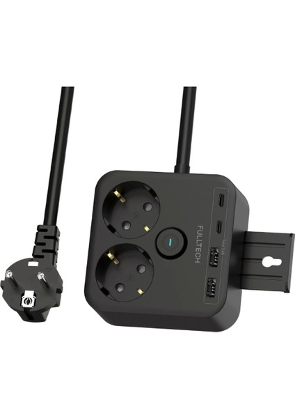 Termal Akım Korumalı Isıya Dayanıklı 2’li Du Tipi Priz 2x USB 2x Type-C