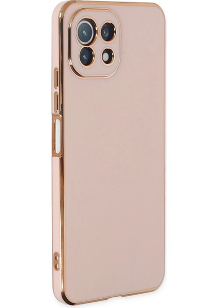 Xiaomi Mi 11 Lite Kılıf Volet Silikon - Pembe Glstd