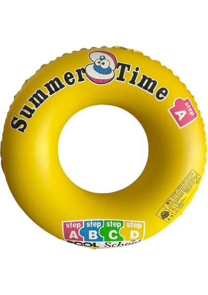 Renkli 60CM Şişme Yüzme Simidi, Deniz ve Havuz Için Güvenli Kullanım