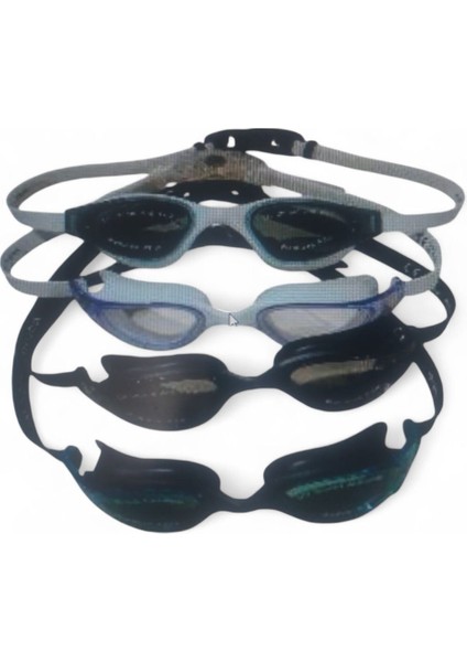 Renkli Silikon Yüzücü Gözlüğü, Buğu Önleyici ve Uv Koruma, Konforlu Kullanım