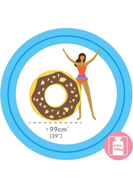 Kahverengi Çikolatalı Donut ve Deniz Simiti Seti, Pompa ve Gözlük Hediye fırsatları