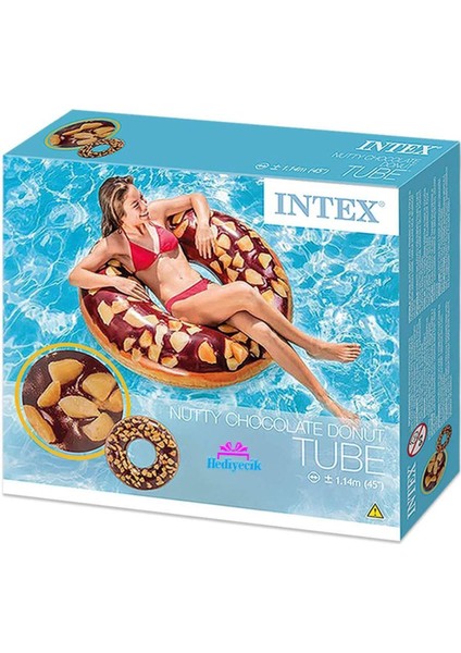 Kahverengi Çikolatalı Donut ve Deniz Simiti Seti, Pompa ve Gözlük Hediye