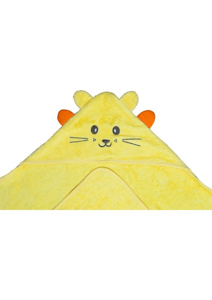 %100 Pamuk Kedi Havlu Kundak Sarı (75X75 Cm) modelleri