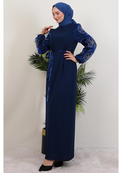 Kolu Yonca Detay Elbise Lacivert fiyatları